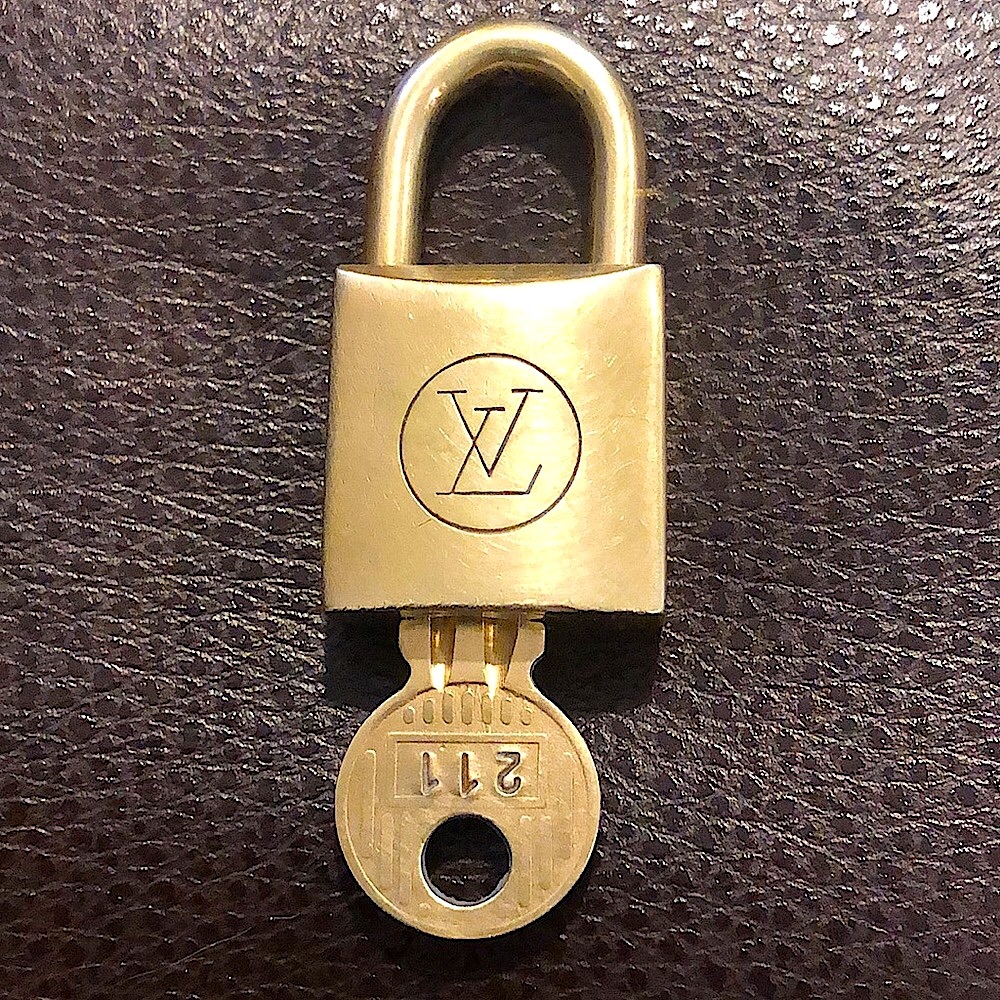 Vintage LV Louis Vuitton Padlock Lock & Key 211